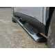 Пороги труба овальная с накладками 120х60 мм ТСС для Mitsubishi Outlander 2012-2014