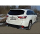 Защита заднего бампера уголки 60 мм ТСС для Toyota Highlander 2014-2016