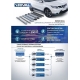 Пороги алюминиевые Rival Black New для Honda Pilot 2016-2021